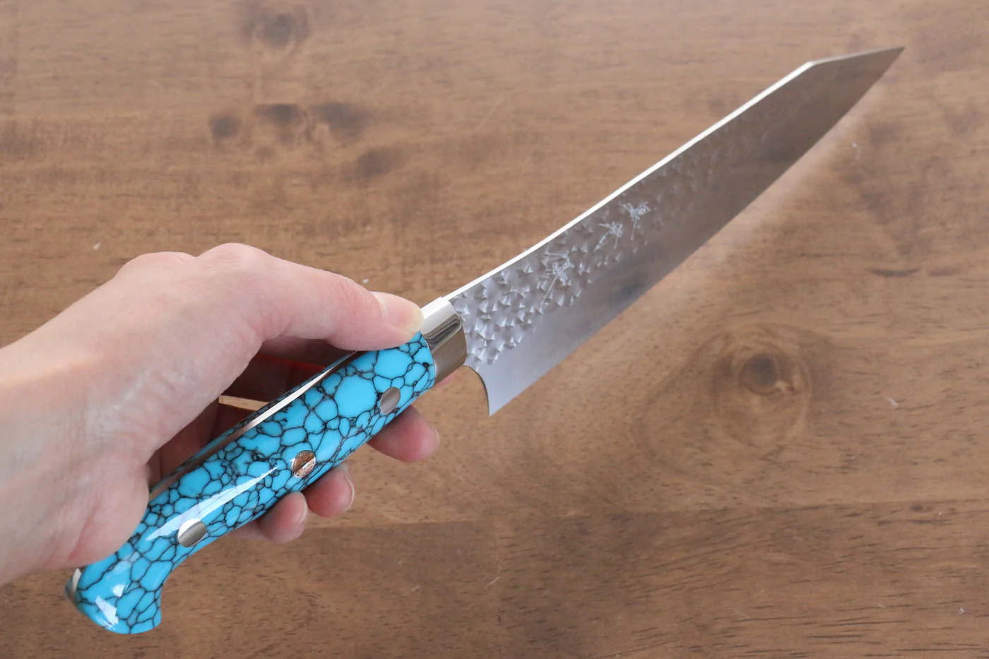 Thương hiệu Yu Kurosaki Ánh Sáng Senko R2/SG2 Rèn thủ công Dao đa năng Gyuto dao Nhật 180mm đá Ngọc Lam