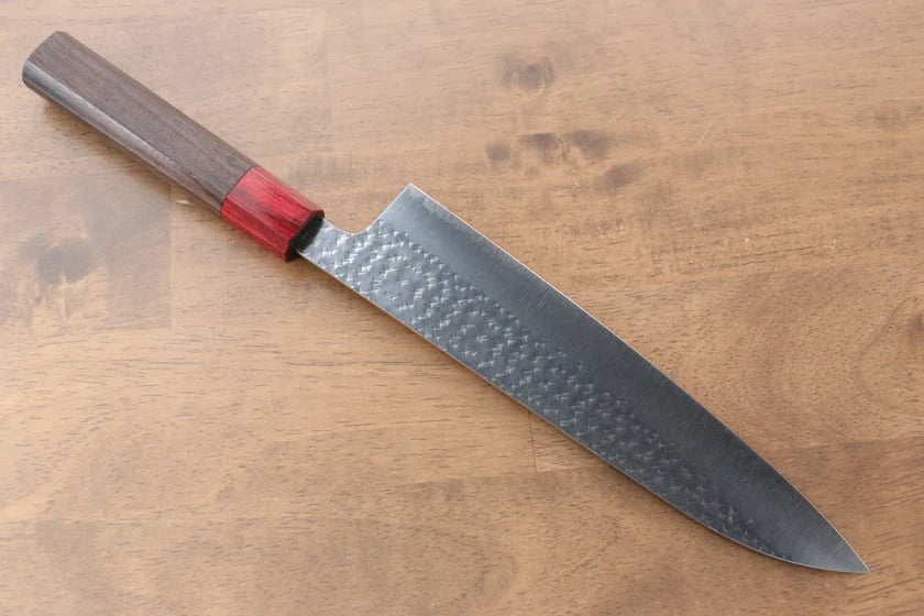 Thương hiệu Yu Kurosaki dòng Ánh Sáng Senko thép R2/SG2 dao rèn thủ công Dao đa năng Gyuto dao Nhật 210mm chuôi dao gỗ Đàn Hương