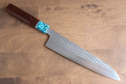 Thương hiệu Yu Kurosaki Ánh Sáng Senko R2/SG2 Rèn thủ công Dao đa năng Gyuto dao Nhật 210mm chuôi chuôi  dao gỗ hồng mộc (bọc xang ngọc lam)