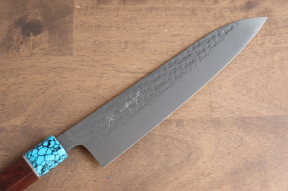 Thương hiệu Yu Kurosaki Ánh Sáng Senko R2/SG2 Rèn thủ công Dao đa năng Gyuto dao Nhật 210mm chuôi chuôi  dao gỗ hồng mộc (bọc xang ngọc lam)