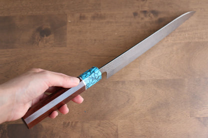 Thương hiệu Yu Kurosaki Ánh Sáng Senko R2/SG2 Rèn thủ công Dao đa năng Gyuto dao Nhật 210mm chuôi chuôi  dao gỗ hồng mộc (bọc xang ngọc lam)