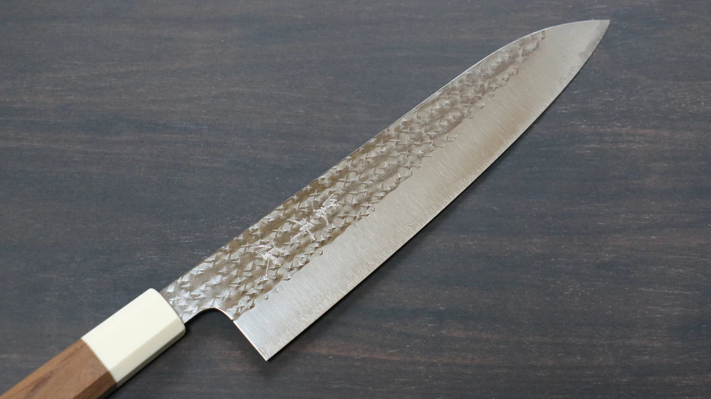 Thương hiệu Yu Kurosaki Ánh Sáng Senko R2/SG2 Rèn thủ công Dao đa năng Gyuto dao Nhật 210mm chuôi chuôi  dao gỗ cây Óc Chó