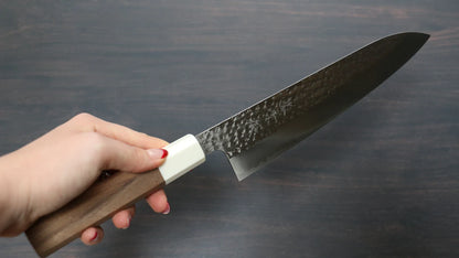 Thương hiệu Yu Kurosaki Ánh Sáng Senko R2/SG2 Rèn thủ công Dao đa năng Gyuto dao Nhật 210mm chuôi chuôi  dao gỗ cây Óc Chó