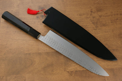 Thương hiệu Yu Kurosaki Ánh Sáng Senko R2/SG2 Rèn thủ công Khảm vàng Phượng Hoàng Dao đa năng Gyuto dao Nhật 240mm sơn mài Có kèm bao