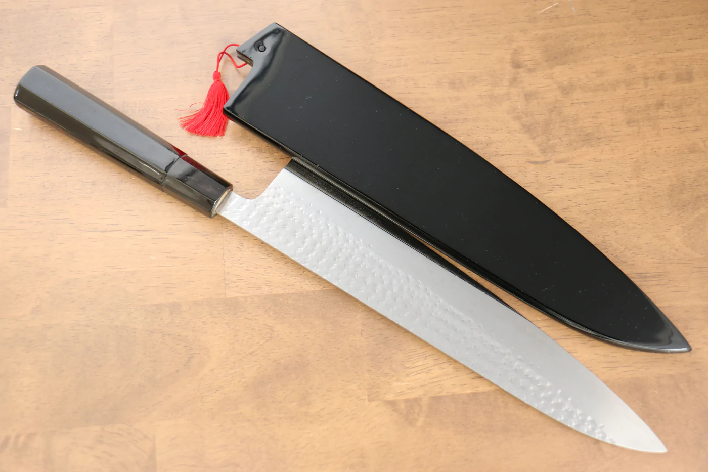 Thương hiệu Yu Kurosaki Ánh Sáng Senko R2/SG2 Rèn thủ công Khảm vàng hình Rồng Dao đa năng Gyuto dao Nhật 270mm sơn mài Có kèm bao