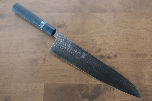 Thương hiệu Yu Kurosaki Ánh Sáng Senko R2/SG2 Rèn thủ công Dao đa năng Gyuto dao Nhật 270mm chuôi chuôi  dao gỗ Phong (màu xanh lam