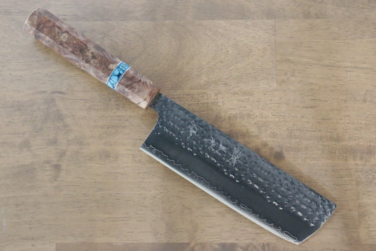 Thương hiệu Yu Kurosaki Ánh Sáng Senko R2/SG2 Rèn thủ công Dao thái rau chuyên dụng Nakiri dao Nhật 165mm chuôi chuôi  dao gỗ Phong (màu vân chuôi chuôi  dao gỗ