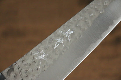 Marke Yu Kurosaki Light Senko R2/SG2 Handgeschmiedetes Santoku-Mehrzweckmesser, 150 mm japanischer Türkisstein