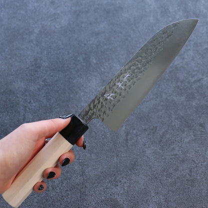 Marke Yu Kurosaki Light Senko R2/SG2 Handgeschmiedetes Santoku-Mehrzweckmesser Japanisches Messer 165 mm Griff Griff aus Magnolienholz