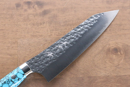 Thương hiệu Yu Kurosaki Ánh Sáng Senko R2/SG2 Rèn thủ công Dao đa năng Santoku dao Nhật 170mm đá Ngọc Lam