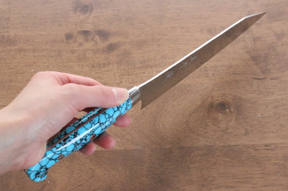 Thương hiệu Yu Kurosaki Ánh Sáng Senko R2/SG2 Rèn thủ công Dao đa năng Santoku dao Nhật 170mm đá Ngọc Lam