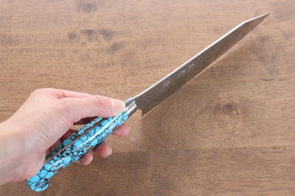 Thương hiệu Yu Kurosaki Ánh Sáng Senko R2/SG2 Rèn thủ công Dao đa năng Santoku dao Nhật 170mm đá Ngọc Lam