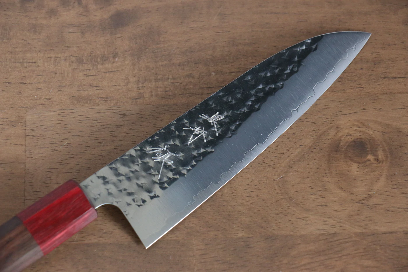 Thương hiệu Yu Kurosaki Ánh Sáng Senko R2/SG2 Rèn thủ công Dao đa năng Santoku loại nhỏ dao Nhật 150mm chuôi chuôi  dao gỗ Đàn Hương ( đính vòng chuôi chuôi  dao gỗ ép đỏ)