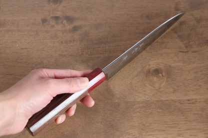 Thương hiệu Yu Kurosaki Ánh Sáng Senko R2/SG2 Rèn thủ công Dao đa năng Santoku loại nhỏ dao Nhật 150mm chuôi chuôi  dao gỗ Đàn Hương ( đính vòng chuôi chuôi  dao gỗ ép đỏ)