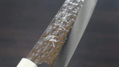 Marke Yu Kurosaki Light Senko R2/SG2 Handgeschmiedetes Santoku-Mehrzweckmesser, 150 mm japanisches Messer, Griff aus Walnussholz