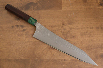 Yu Kurosaki Marke Senko EI Light Serie R2/SG2 Stahl handgeschmiedetes Messer Gyuto Mehrzweckmesser Japanisches Messer 240 mm Palisandergriff (grüne Spitzenabdeckung)