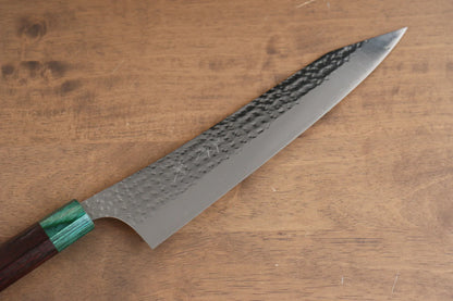 Thương hiệu Yu Kurosaki dòng Ánh Sáng Senko EI thép R2/SG2 dao rèn thủ công Dao đa năng Gyuto dao Nhật 240mm chuôi dao gỗ hồng mộc (bọc đầu xanh lá)