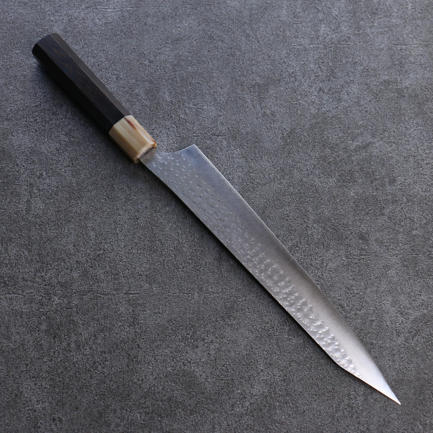 Marke Yu Kurosaki Light Senko R2/SG2 Handgeschmiedetes Specialized-Rippenmesser Sujihiki Japanisches Messer 270 mm Griff aus Ebenholz
