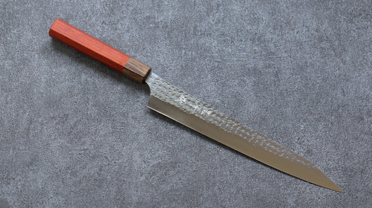 Marke Yu Kurosaki Light Senko EI R2/SG2 Handgeschmiedetes Spezialmesser mit Rippenmuster, japanisches Sujihiki-Messer, 270 mm Griff aus Palisander