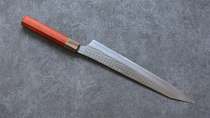 Marke Yu Kurosaki Light Senko EI R2/SG2 Handgeschmiedetes Spezialmesser mit Rippenmuster, japanisches Sujihiki-Messer, 270 mm Griff aus Palisander