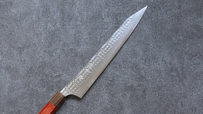 Marke Yu Kurosaki Light Senko EI R2/SG2 Handgeschmiedetes Spezialmesser mit Rippenmuster, japanisches Sujihiki-Messer, 270 mm Griff aus Palisander