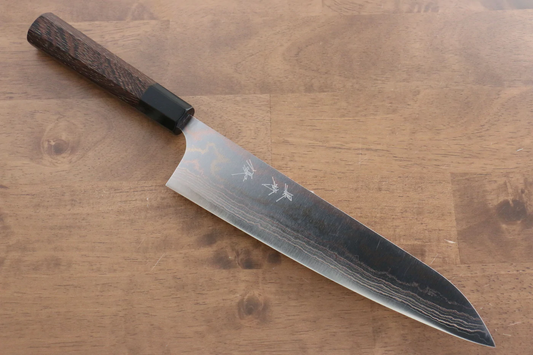 Thương hiệu Yu Kurosaki Phượng hoàng VG10 Thép Damascus có màu  Dao đa năng Gyuto dao Nhật 240mm chuôi chuôi  dao gỗ Wenge