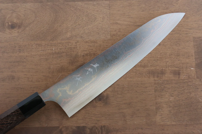 Marke Yu Kurosaki Phoenix VG10 Farbiges Gyuto-Mehrzweckmesser aus Damaststahl, japanisches Messer, 240 mm Griff aus Wengeholz