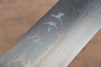 Marke Yu Kurosaki Phoenix VG10 Farbiges Gyuto-Mehrzweckmesser aus Damaststahl, japanisches Messer, 240 mm Griff aus Wengeholz