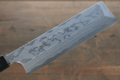 Thương hiệu Hideo Kitaoka Thép xanh No.2 Thép Damascus Dao chuyên dụng rau củ quả Usuba (hình dao vuông góc) dao Nhật 165mm chuôi dao gỗ Đàn Hương