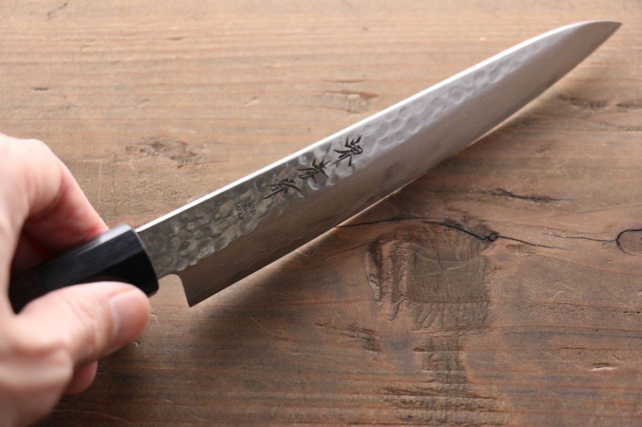 Sakai Takayuki 45 Layer Damascus Japanese Chef's Petty Knife 150mm with Shitan Handle - Japanny - Best Japanese Knife