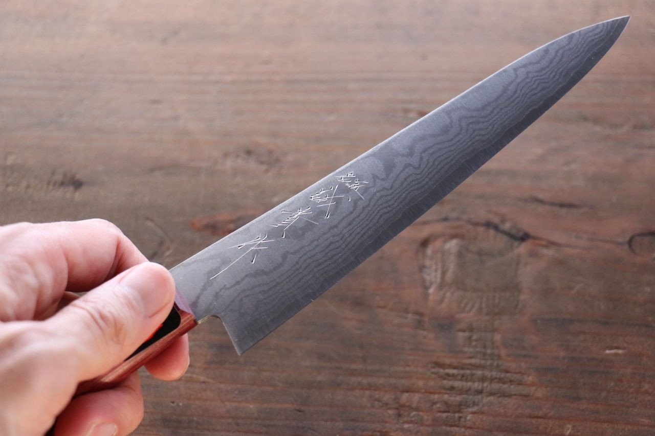 Shigeki Tanaka VG10 17 Layer Damascus Hand Forged Japanese Chef's Petty Knife 150mm - Japanny - Best Japanese Knife