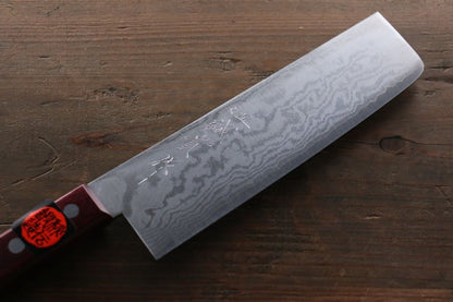 Shigeki Tanaka VG10 17 Layer Damascus Hand Forged Japanese Chef's Nakiri Knife 160mm - Japanny - Best Japanese Knife