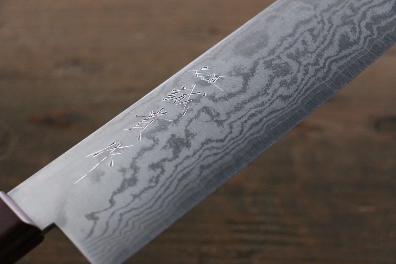 Shigeki Tanaka VG10 17 Layer Damascus Hand Forged Japanese Chef's Nakiri Knife 160mm - Japanny - Best Japanese Knife