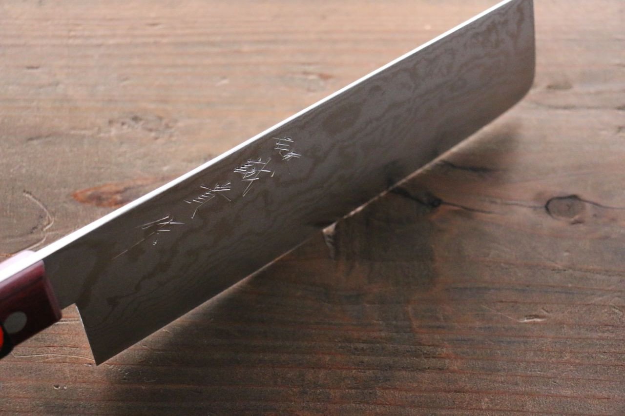 Shigeki Tanaka VG10 17 Layer Damascus Hand Forged Japanese Chef's Nakiri Knife 160mm - Japanny - Best Japanese Knife