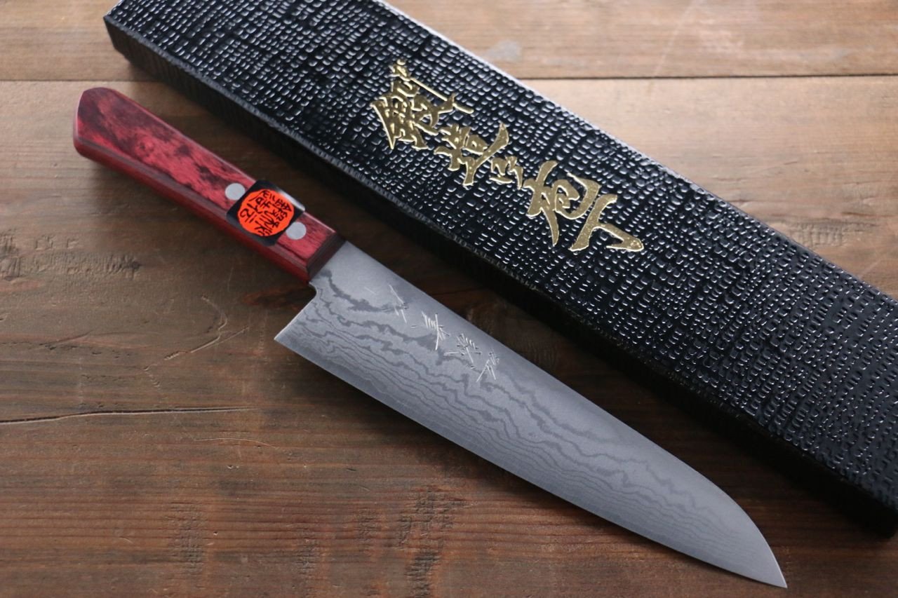 Shigeki Tanaka VG10 17 Layer Damascus Hand Forged Japanese Chef's Gyuto Knife 210mm - Japanny - Best Japanese Knife