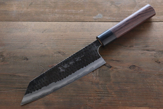 Katsushige Anryu 3 Layer Cladding Blue Super Core Hammered Japanese Chef's Bunka Knife 165mm - Japanny - Best Japanese Knife
