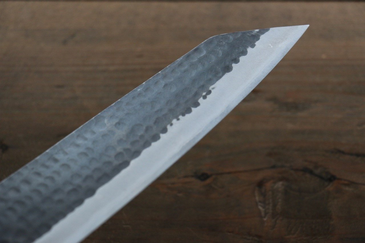 Katsushige Anryu 3 Layer Cladding Blue Super Core Hammered Japanese Chef's Bunka Knife 165mm - Japanny - Best Japanese Knife