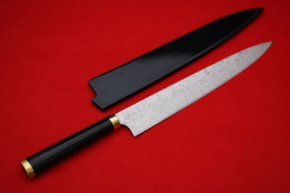 Takeshi Saji R2 Japanese Sujihiki Chef Knife 270mm with Maki-e Art Mt. Fuji & Ship - Japanny - Best Japanese Knife