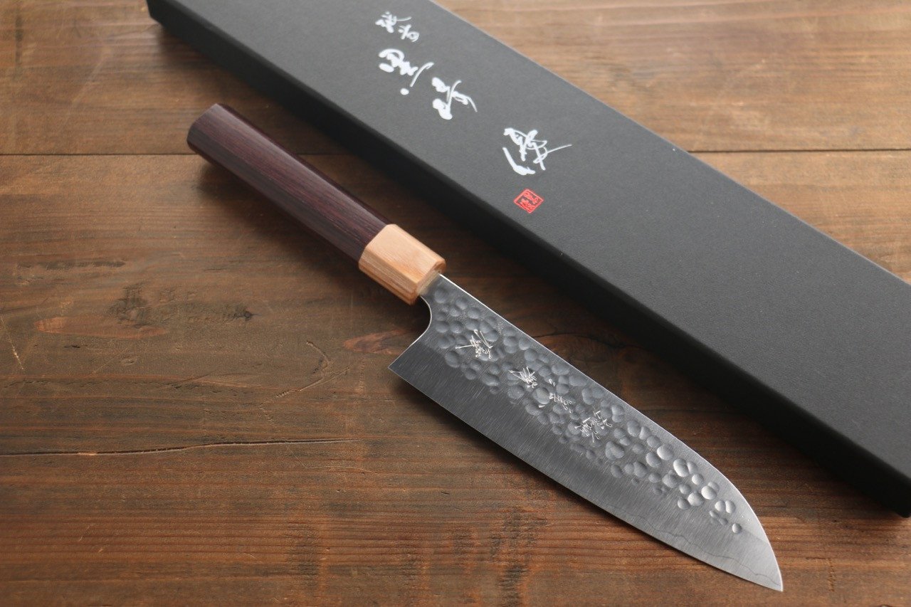 Yu Kurosaki R2/SG2 steel Hammered Japanese Chef���������s Santoku Knife 180mm - Japanny - Best Japanese Knife