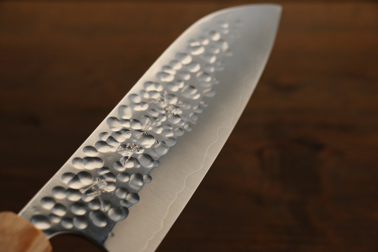 Yu Kurosaki R2/SG2 steel Hammered Japanese Chef���������s Santoku Knife 180mm - Japanny - Best Japanese Knife