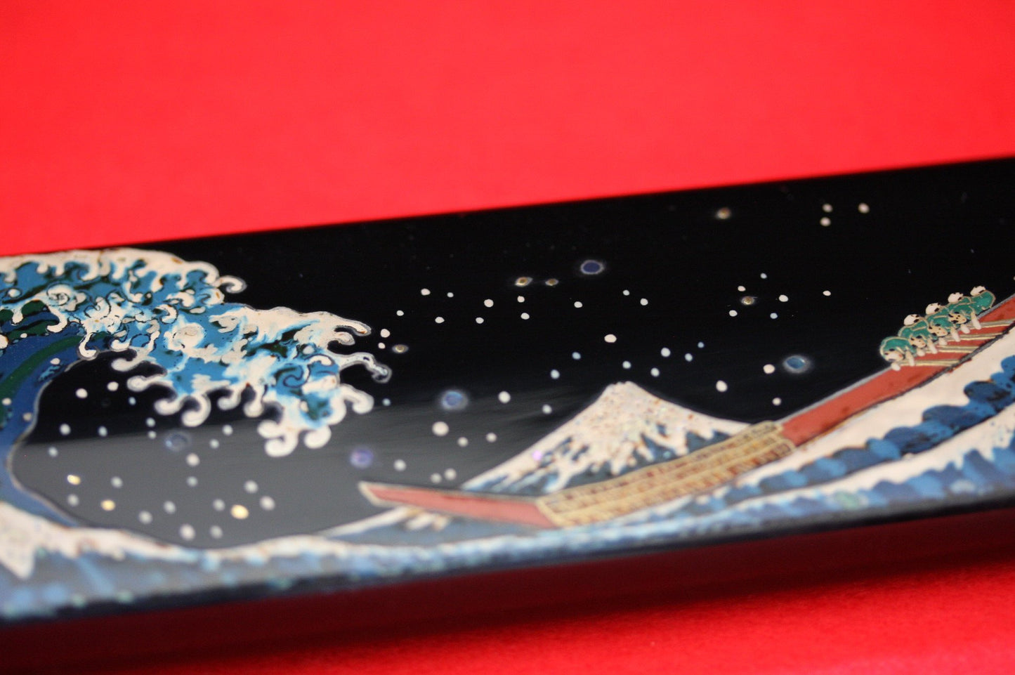 Takeshi Saji VG10 Japanese Yanagiba Chef Knife with Maki-e Art Mt. Fuji & Waves 300mm - Japanny - Best Japanese Knife