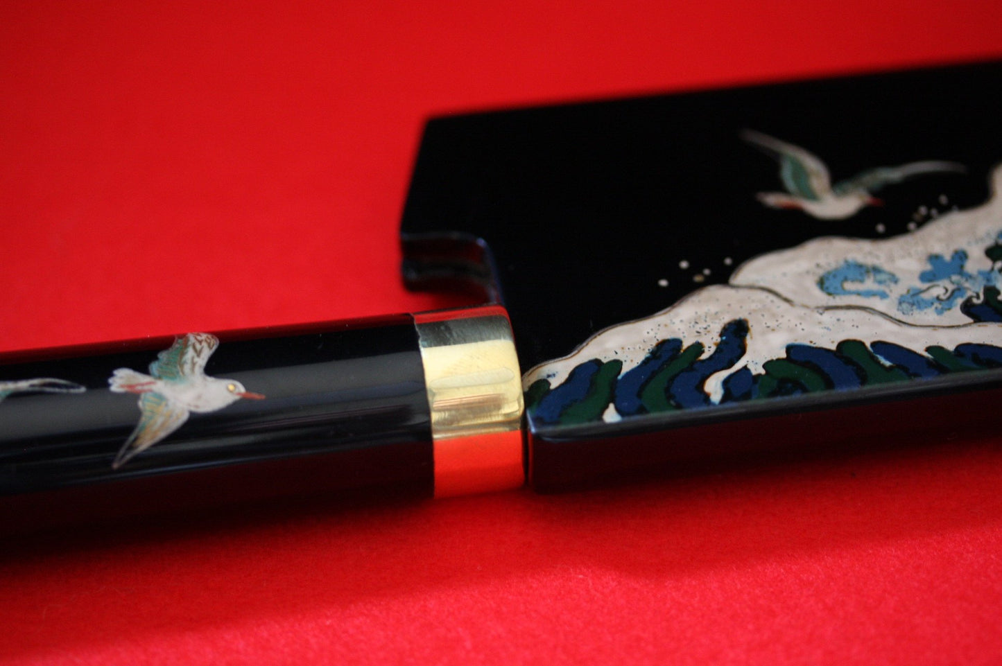 Takeshi Saji R2 Japanese Gyuto Chef Knife with Maki-e Art Mt. Fuji & Waves 300mm - Japanny - Best Japanese Knife