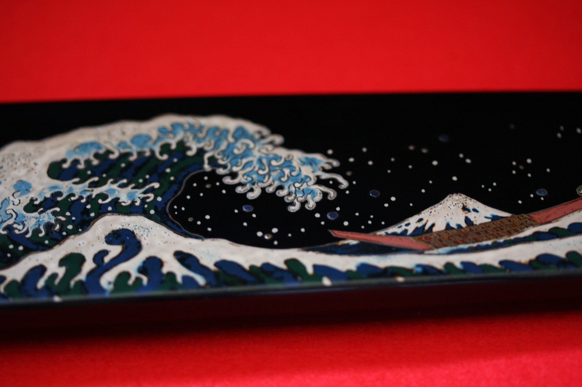 Takeshi Saji R2 Japanese Gyuto Chef Knife with Maki-e Art Mt. Fuji & Waves 300mm - Japanny - Best Japanese Knife