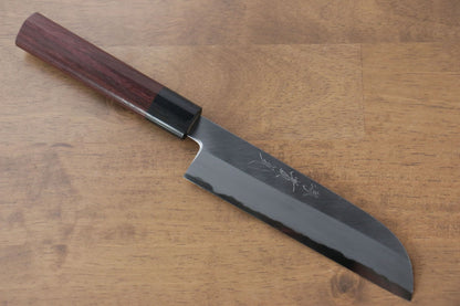 Thương hiệu Jikko Thép trắng No.2 Dao chuyên dụng rau củ quả Usuba (hình dao lưỡi liềm) dao Nhật 165mm chuôi dao gỗ Đàn Hương