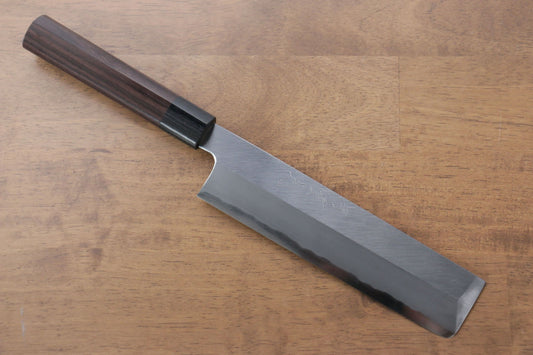 Thương hiệu Jikko Thép trắng No.2 Dao chuyên dụng rau củ quả Usuba dao Nhật 195mm chuôi dao gỗ Đàn Hương