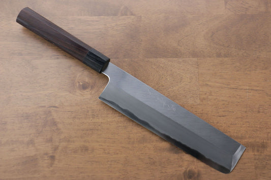 Jikko-Marke Nr. 2, weißer Stahl, Usuba-Obst- und Gemüse-Spezialmesser, japanisches Messer, 210 mm Griff aus Sandelholz