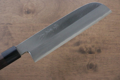 Jikko-Marke Silver Steel Nr. 3 Usuba-Spezialmesser für Obst und Gemüse (halbmondförmig), japanisches Messer, 195 mm Griff aus Sandelholz 