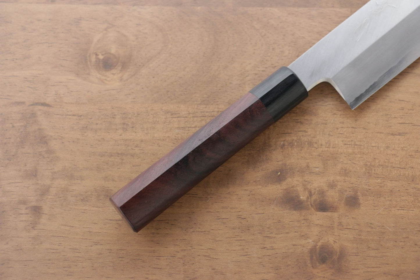 Thương hiệu Jikko Thép Bạc No.3 Dao chuyên dụng rau củ quả Usuba dao Nhật 195mm chuôi dao gỗ Đàn Hương