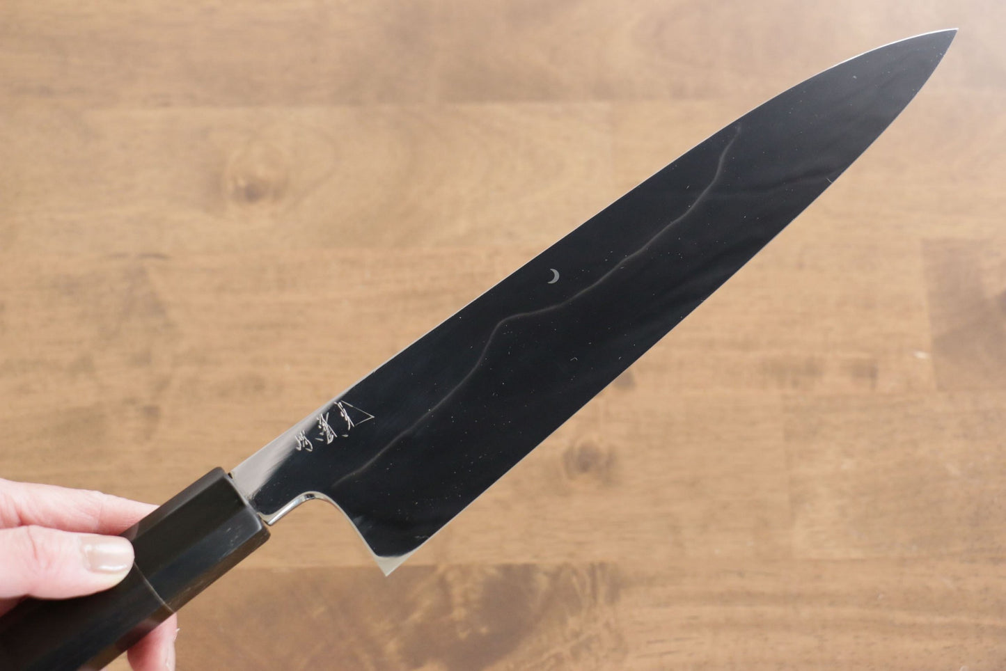 Thương hiệu Jikko Núi Phú Sĩ Fujisan Honyaki Thép trắng số 3 Dao đa năng Gyuto dao Nhật 240mm gỗ MunChuôi dao Kasumi