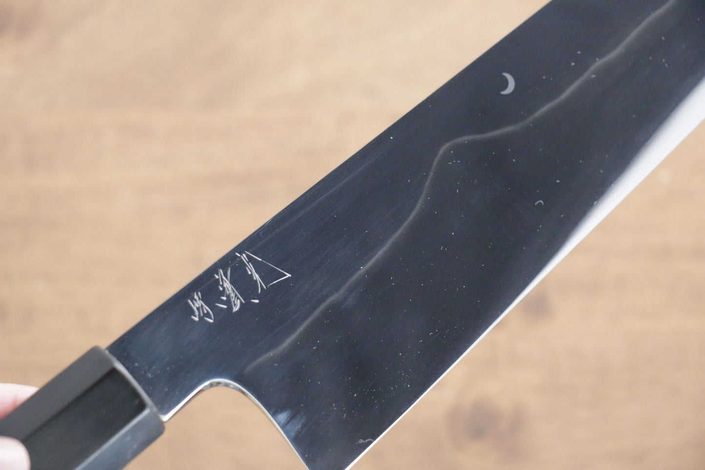 Thương hiệu Jikko Núi Phú Sĩ Fujisan Honyaki Thép trắng số 3 Dao đa năng Gyuto dao Nhật 240mm gỗ MunChuôi dao Kasumi